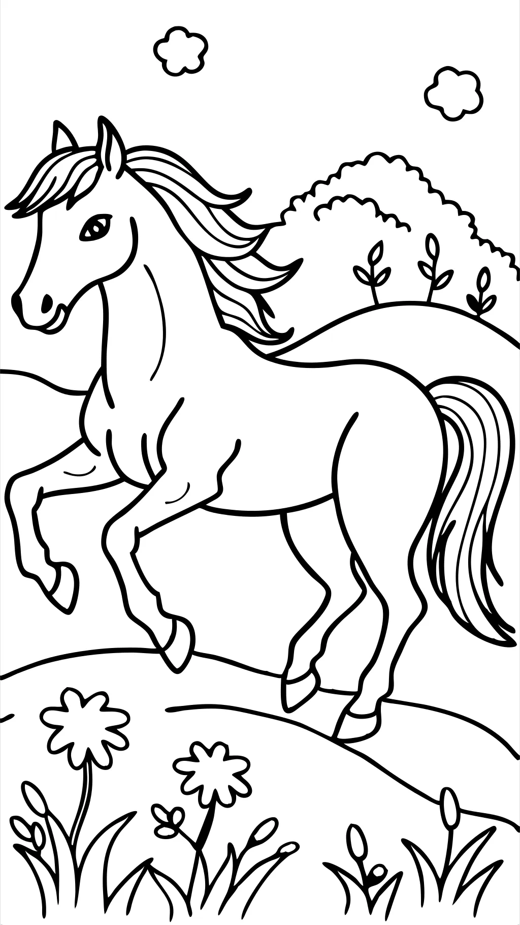 Página para colorear de Mustang